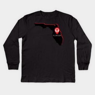 Florida The Covidiot Capital Kids Long Sleeve T-Shirt